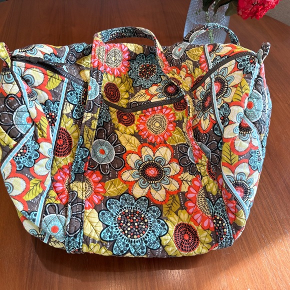 Vera Bradley Handbags - Vera Bradley Flower Shower Overnight Bag